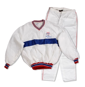 Elgin Baylor Owned and Signed Clippers Warmup Suit